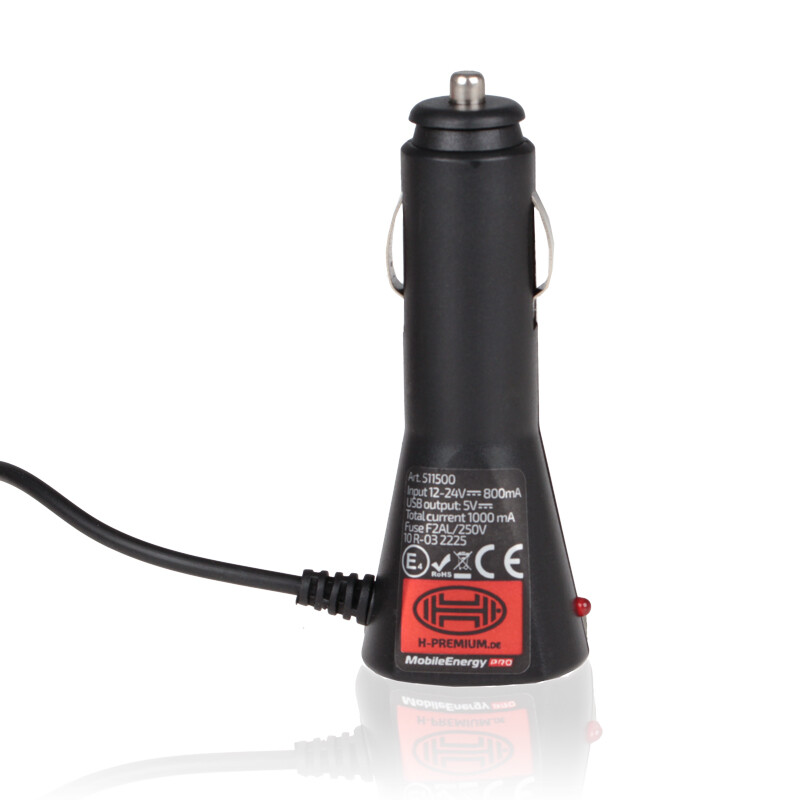 З/у от прикуривателя с USB и Micro-USB 12/24V; 5V HEYNER, шт. — фото 4