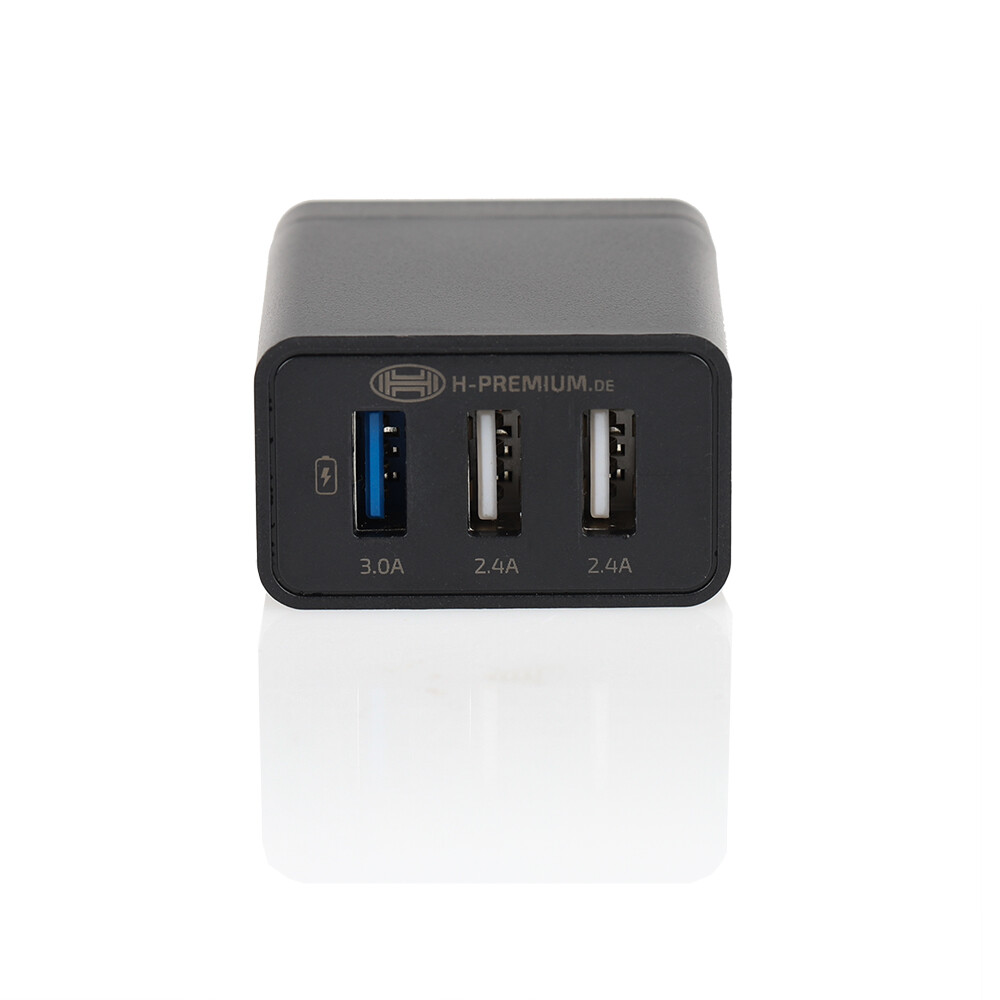 Зарядное устройство(сетевое) 230V 3-порта USB 3.0 Черное HEYNER, шт. — фото 3